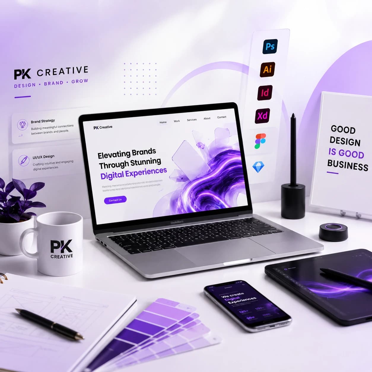 PK Creative - website design, branding and SEO for modern brands